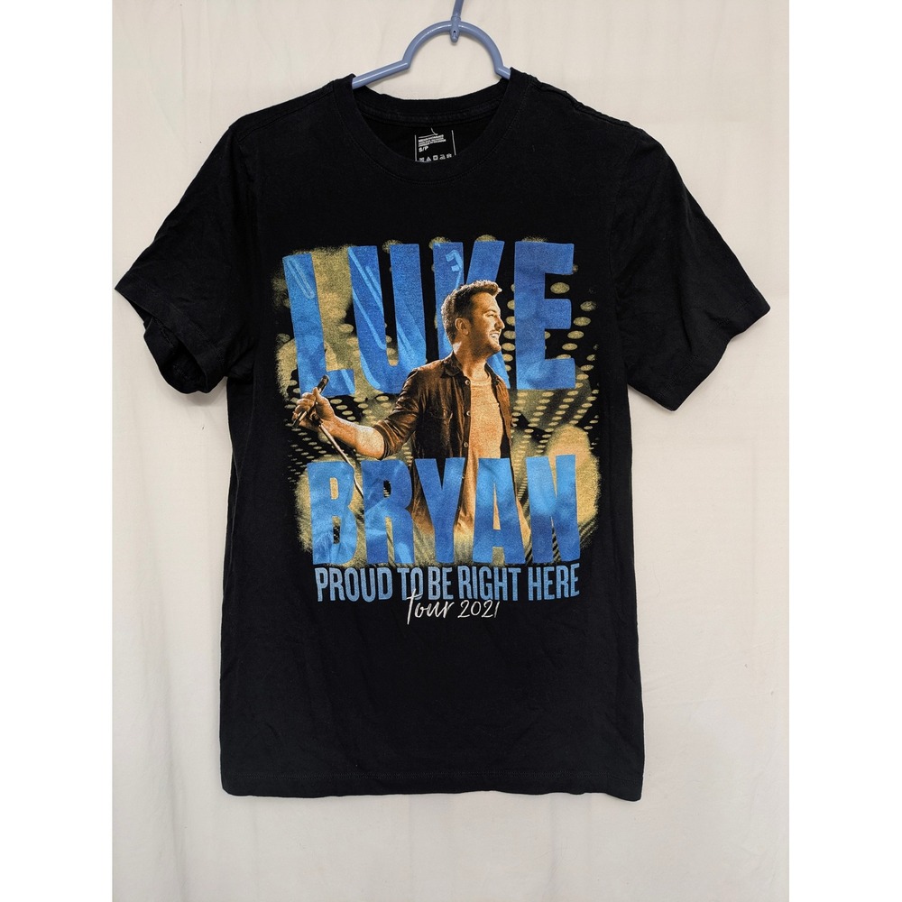 Luke Bryan Proud To Be Right Here Farm Tour 2021 Graphic T-Shirt Black Small